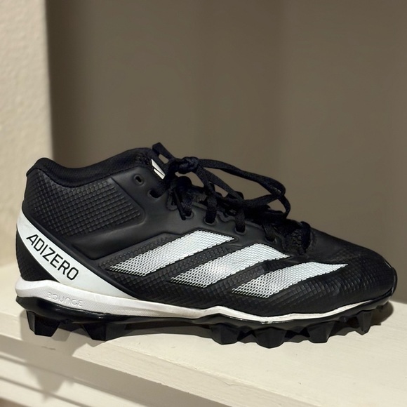 Adidas Adizero Impact.2 Youth Size 5.5 Black White Football Cleats IF5108 - Picture 2 of 10